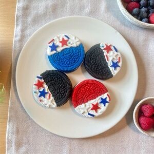 ⤵️🆕 Sets of 4 Fake   cookies| Faux cookies | False  cookies patriotic